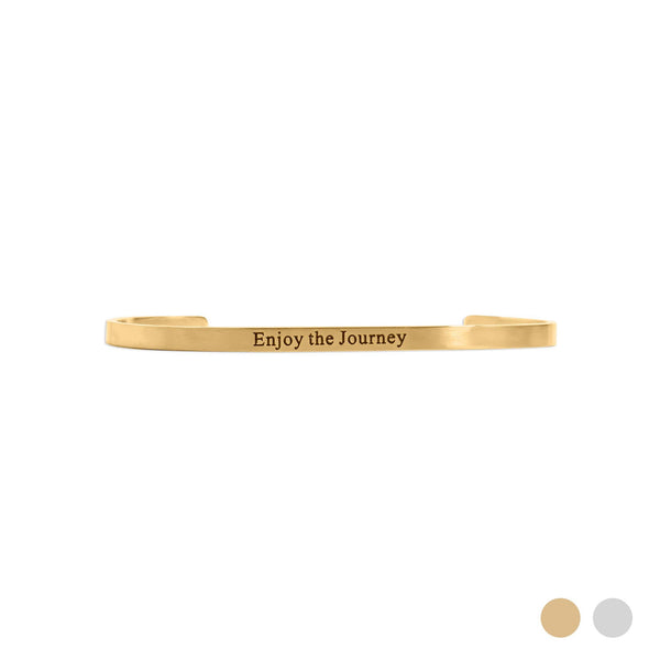 Enjoy the Journey Engraved Bangle Bracelet