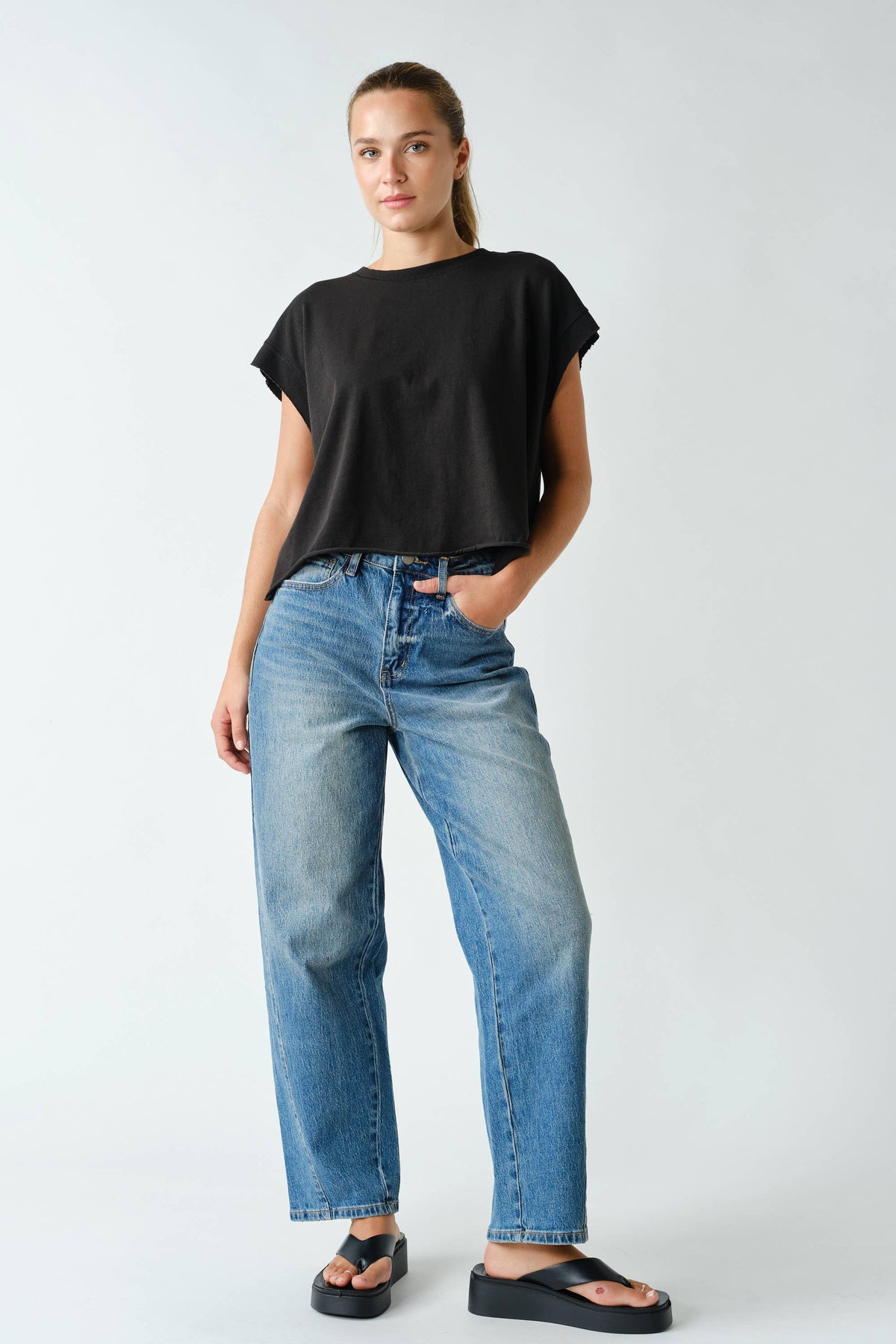 Easy Breezy Open-Back Cotton Tee