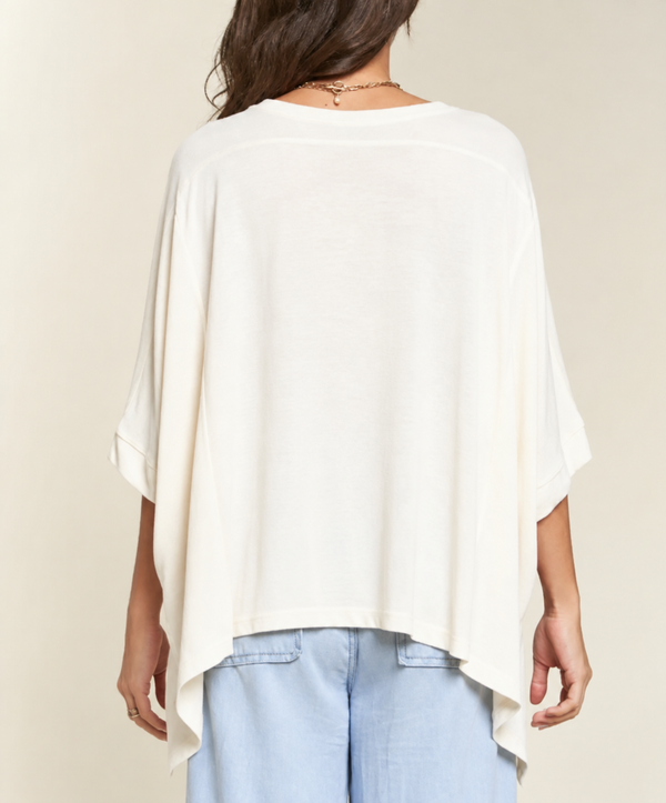 Easy Breezy Oversized Poncho Tee