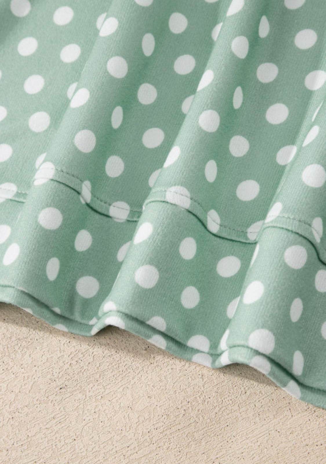 Green Polka Dot Two Piece Set
