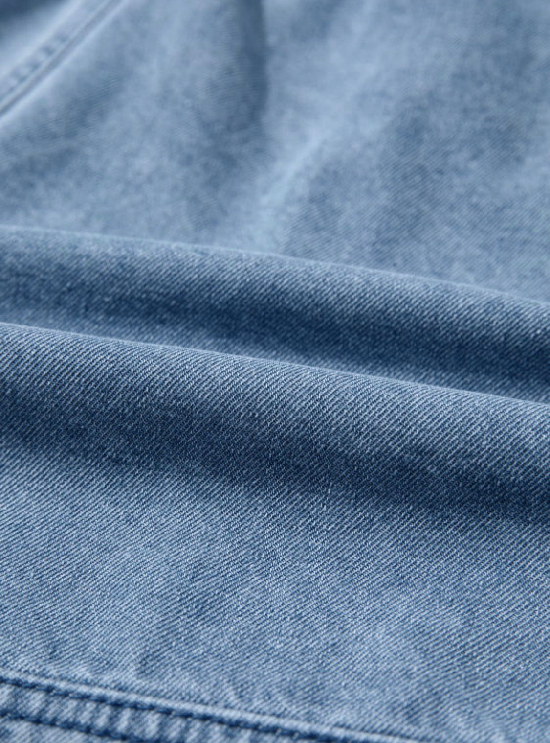 Smocked Elastic Denim Short