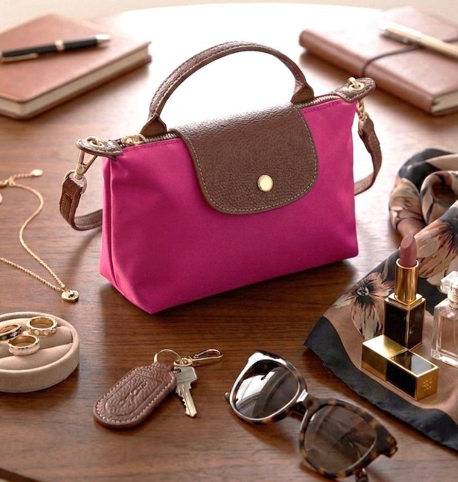 TRENDY COLOR BLOCK FLAP MINI HANDBAG