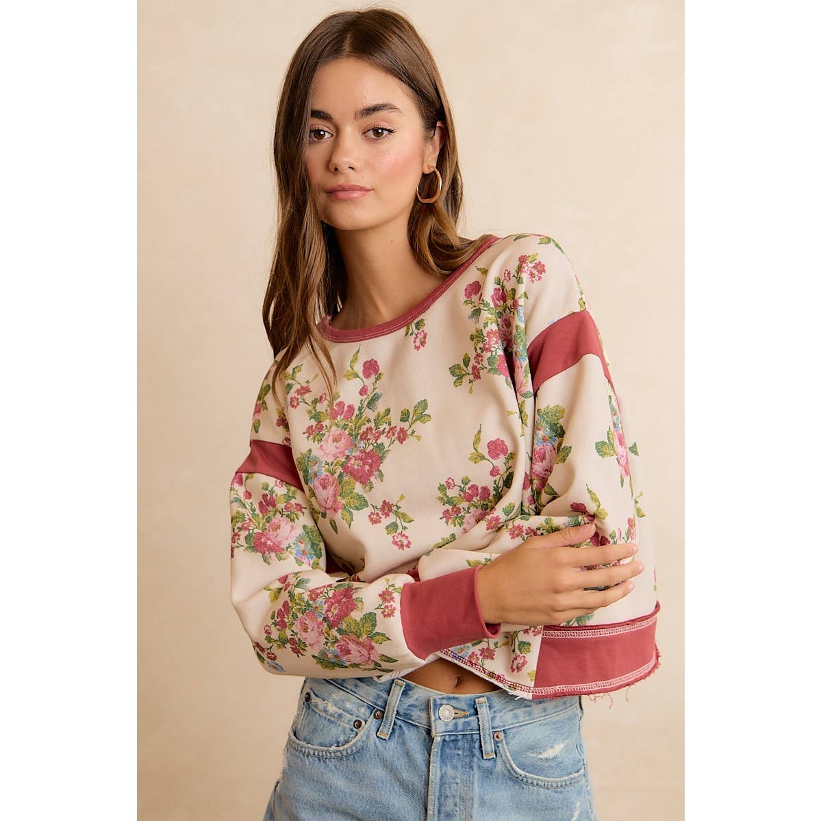 Cozy Blooms Open-Back Top