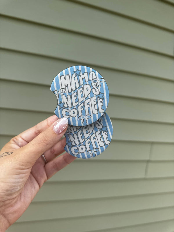 Mama Needs Coffee Car Coaster Set