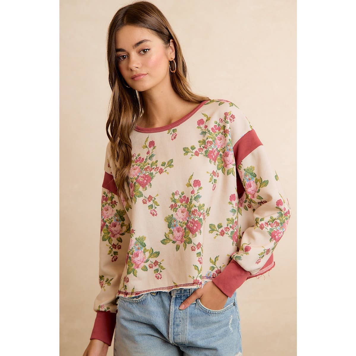 Cozy Blooms Open-Back Top