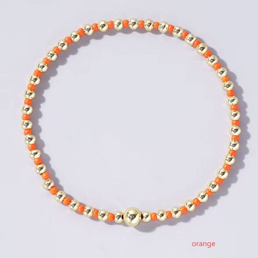 BOHO COLORFUL BALL BEADED BRACELET