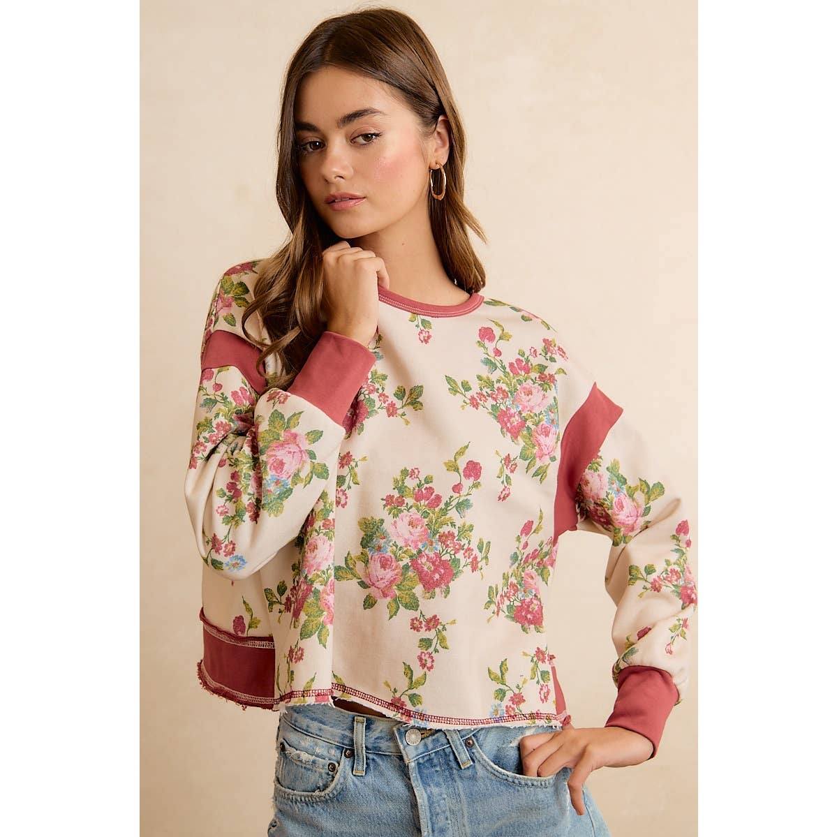 Cozy Blooms Open-Back Top