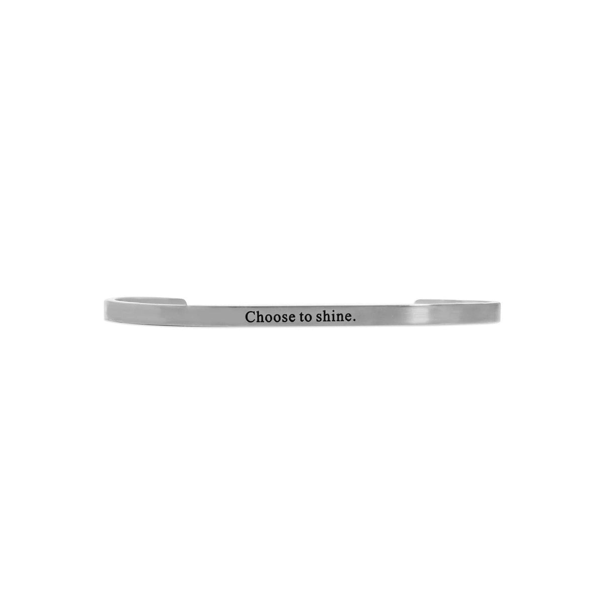 "Choose to Shine" Engraved Bangle Bracelet