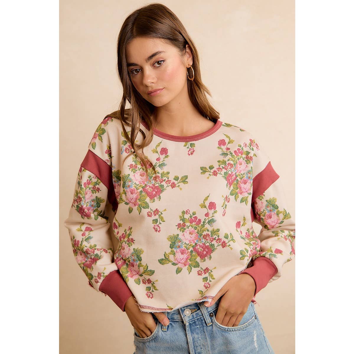 Cozy Blooms Open-Back Top