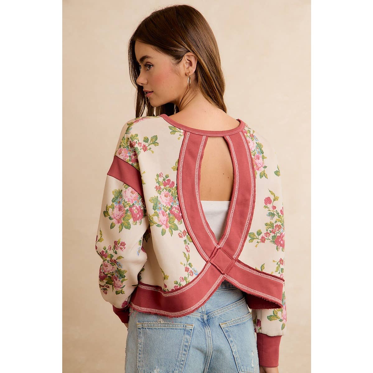 Cozy Blooms Open-Back Top