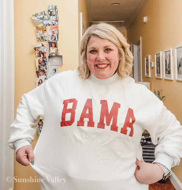 AL / BAMA Graphic Mock Neck Reversible Sweatshirt