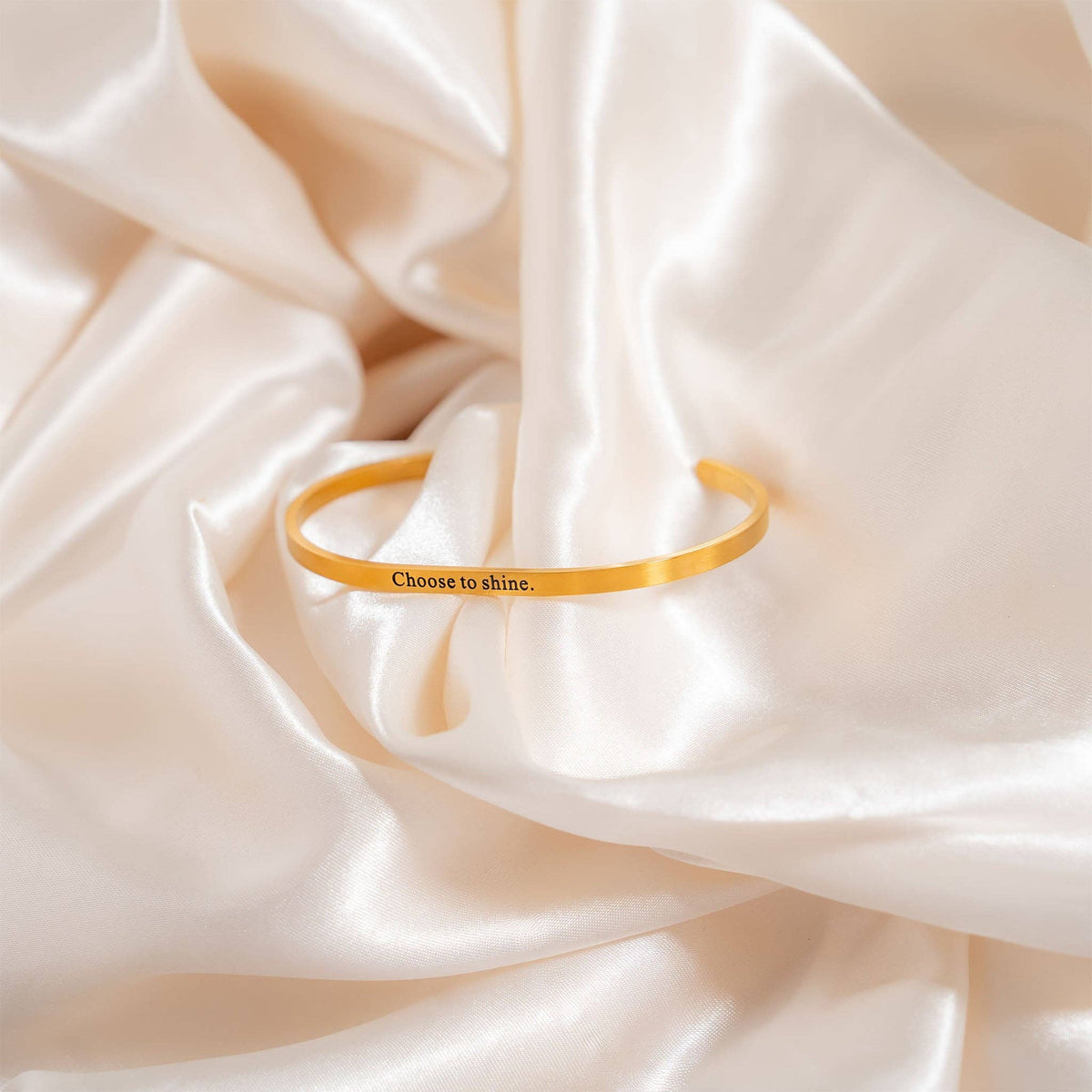 "Choose to Shine" Engraved Bangle Bracelet