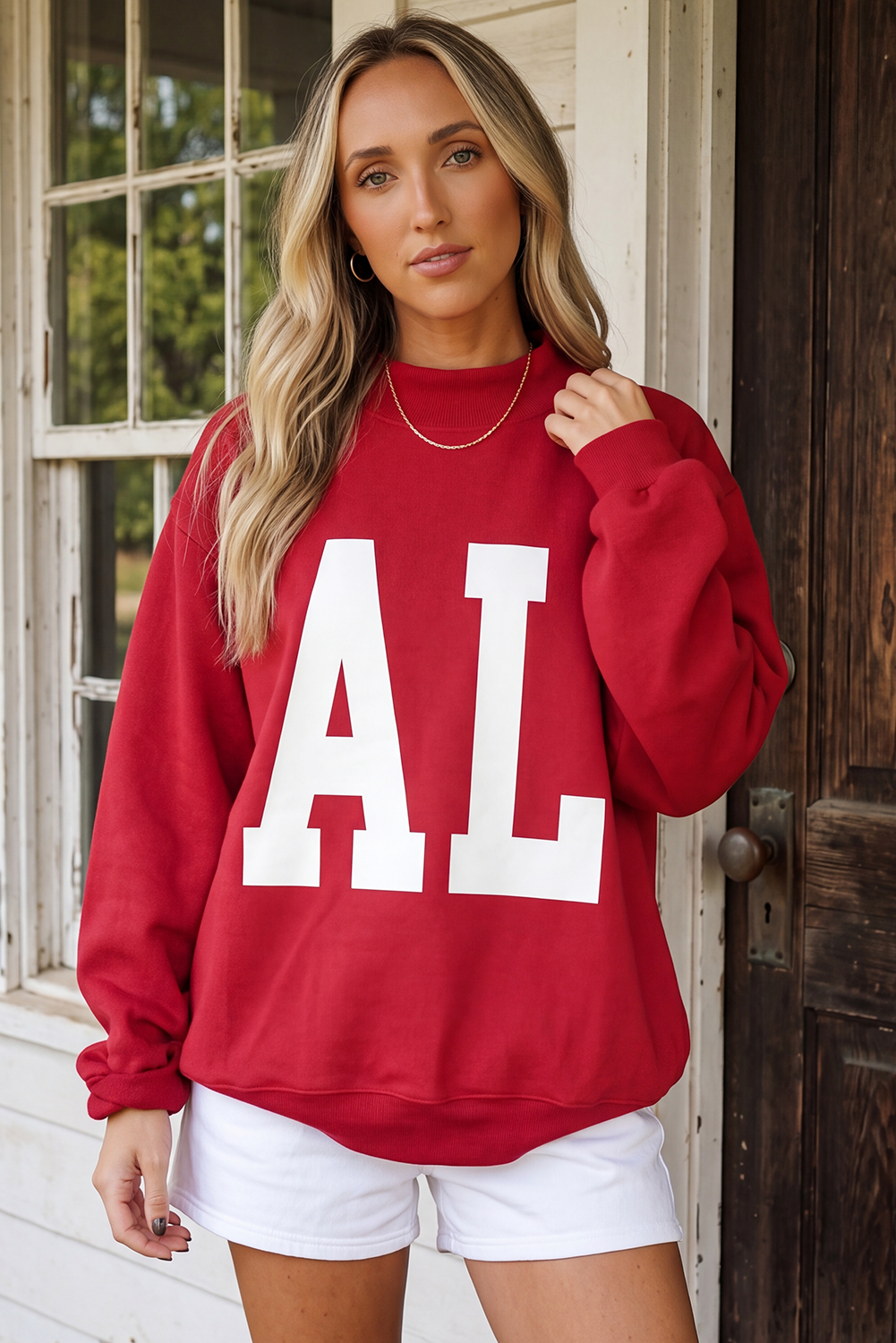 AL Double Side Printed High Neck Reversible Sweatshirt