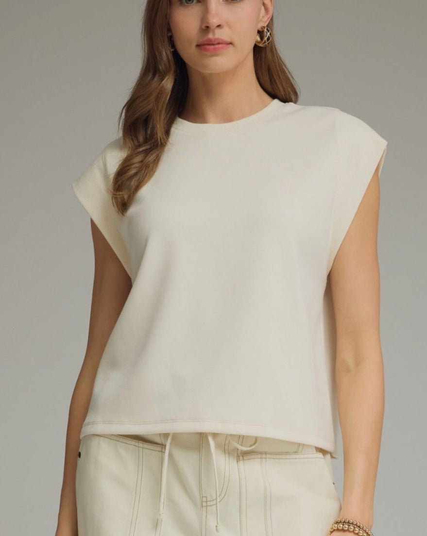 Easy Days Cap Sleeve Top -Easel