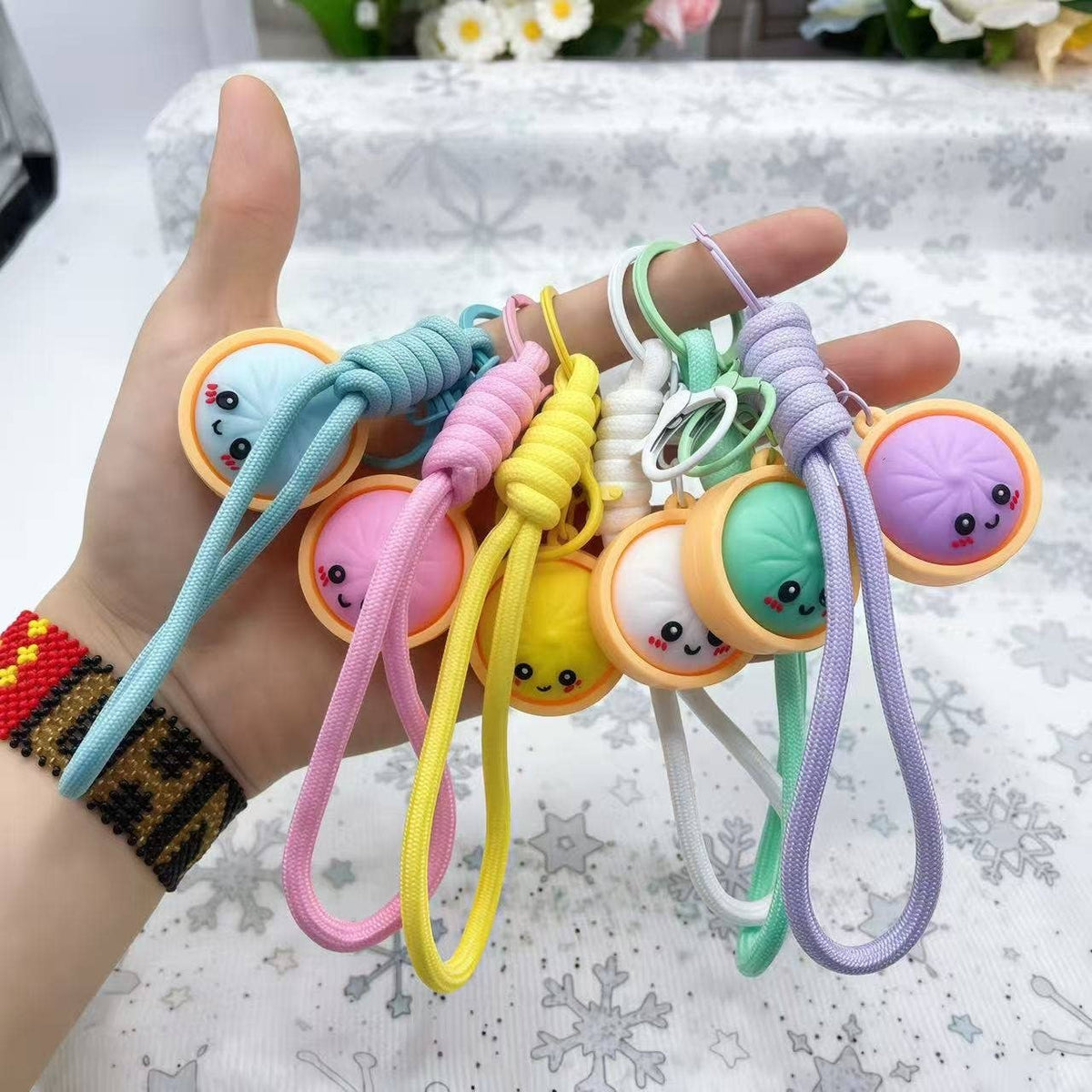 Dumpling Wristlet Keychains