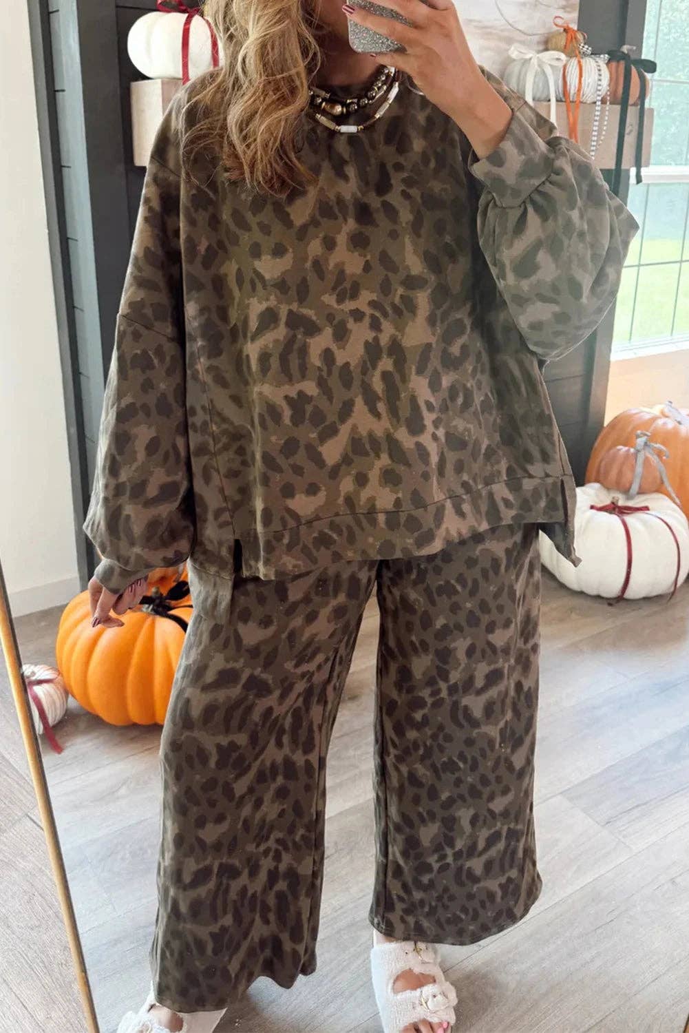Wildly Cozy Leopard Lounge Set
