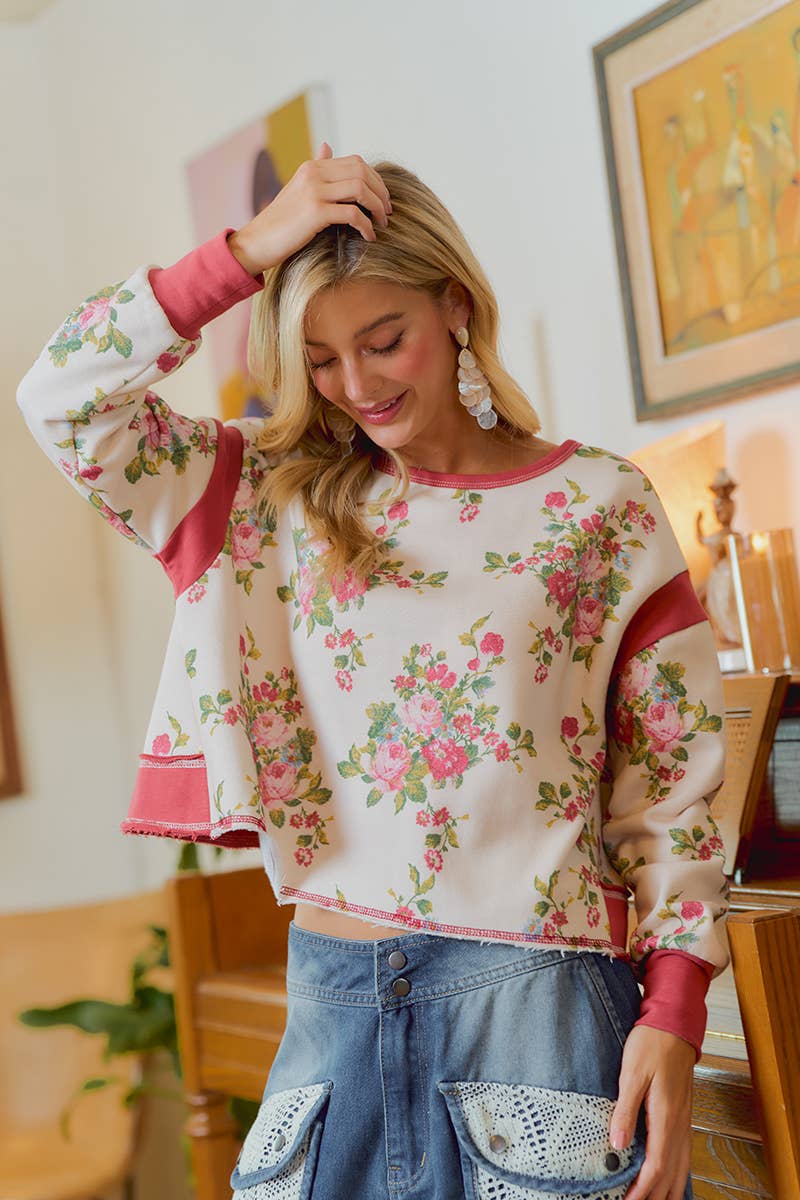 Cozy Blooms Open-Back Top