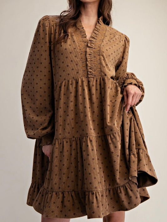Dot of Charm Corduroy Dress - Easel