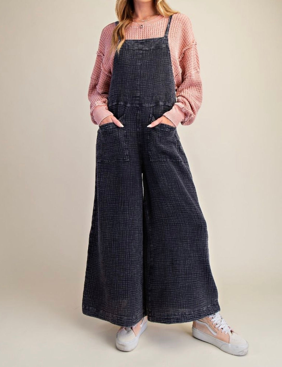 Sunday Stroll Cotton Jumpsuit- Curvy