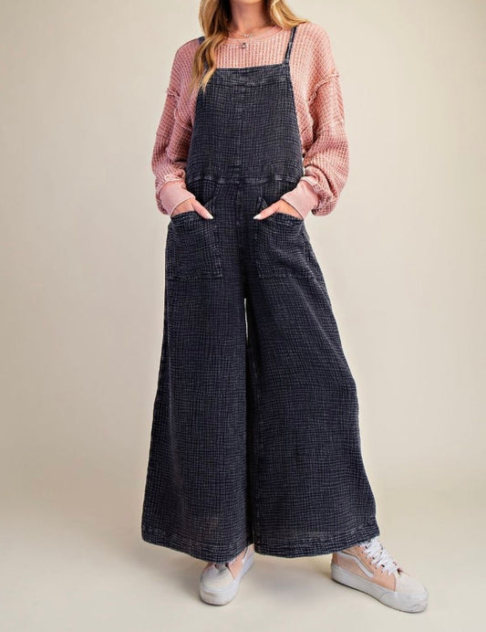 Sunday Stroll Cotton Jumpsuit- Curvy