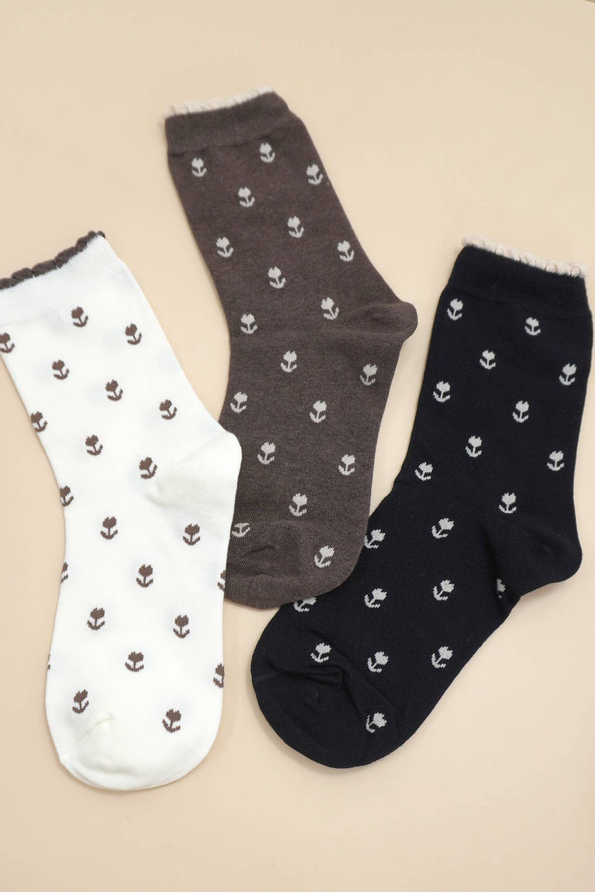 FLORAL COTTON SOCKS