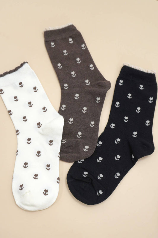FLORAL COTTON SOCKS
