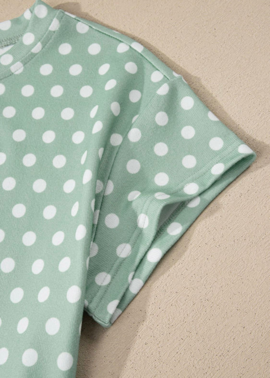 Green Polka Dot Two Piece Set