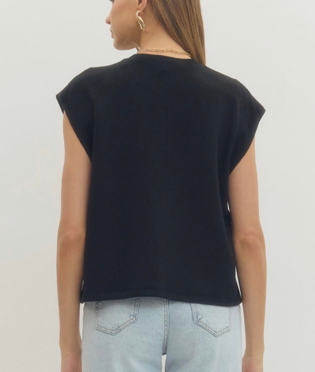 Easy Night Cap Sleeve Top - Easel
