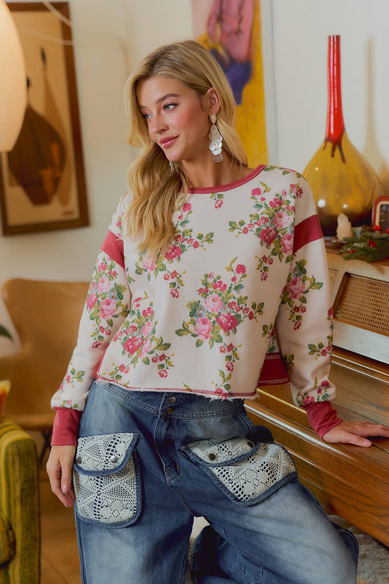 Cozy Blooms Open-Back Top