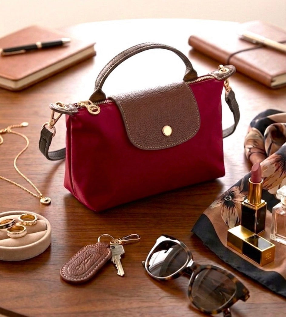 TRENDY COLOR BLOCK FLAP MINI HANDBAG