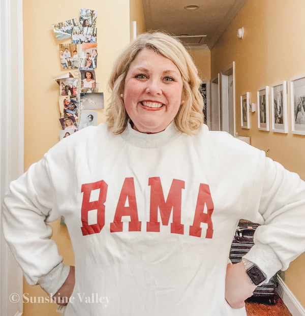 AL / BAMA Graphic Mock Neck Reversible Sweatshirt