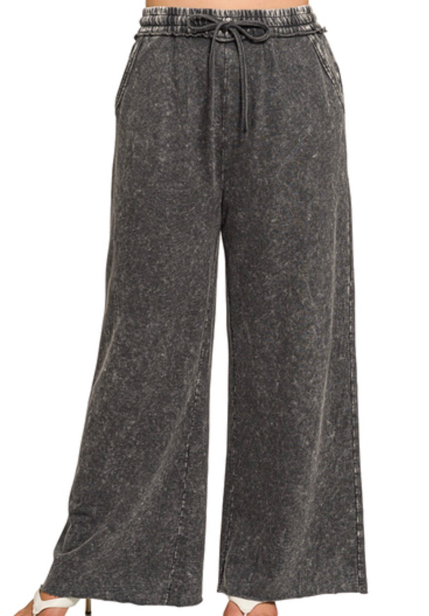WASHED FRENCH TERRY SWEATPANTS
