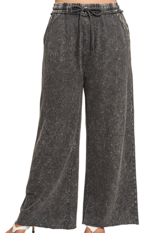 WASHED FRENCH TERRY SWEATPANTS