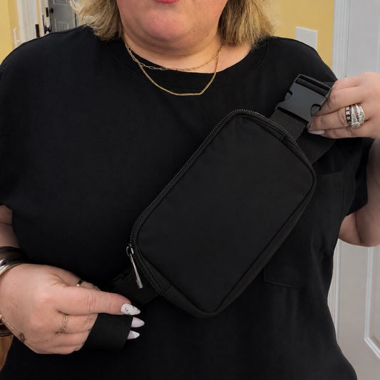 Black Cross Body Fanny Pack