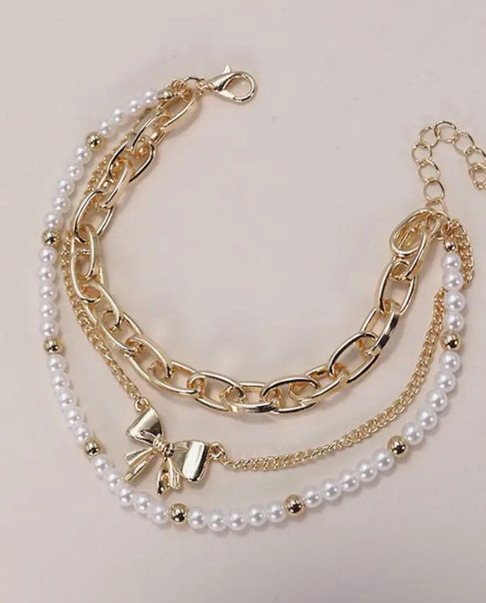 Bow Pearl Link Trio