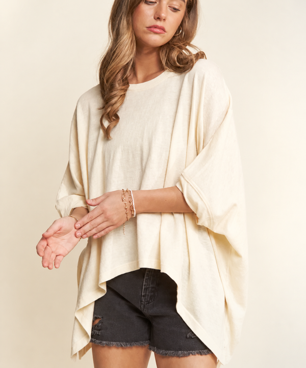 Easy Breezy Oversized Poncho Tee