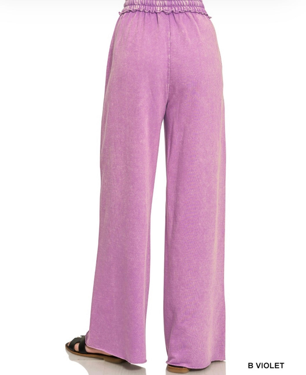 TERRY WASHED PANTS