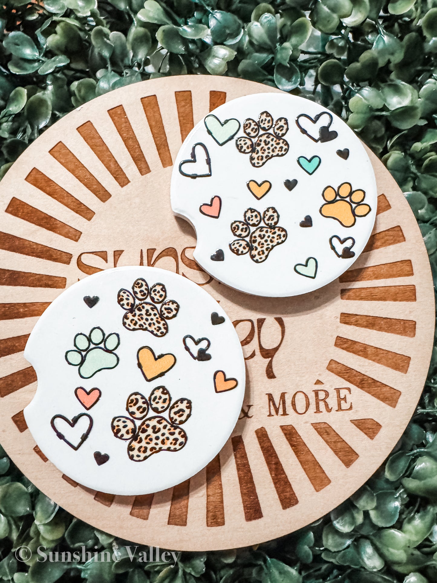 Leopard Paws Coaster Set, Leopard and Paws, Paws Coaster Set