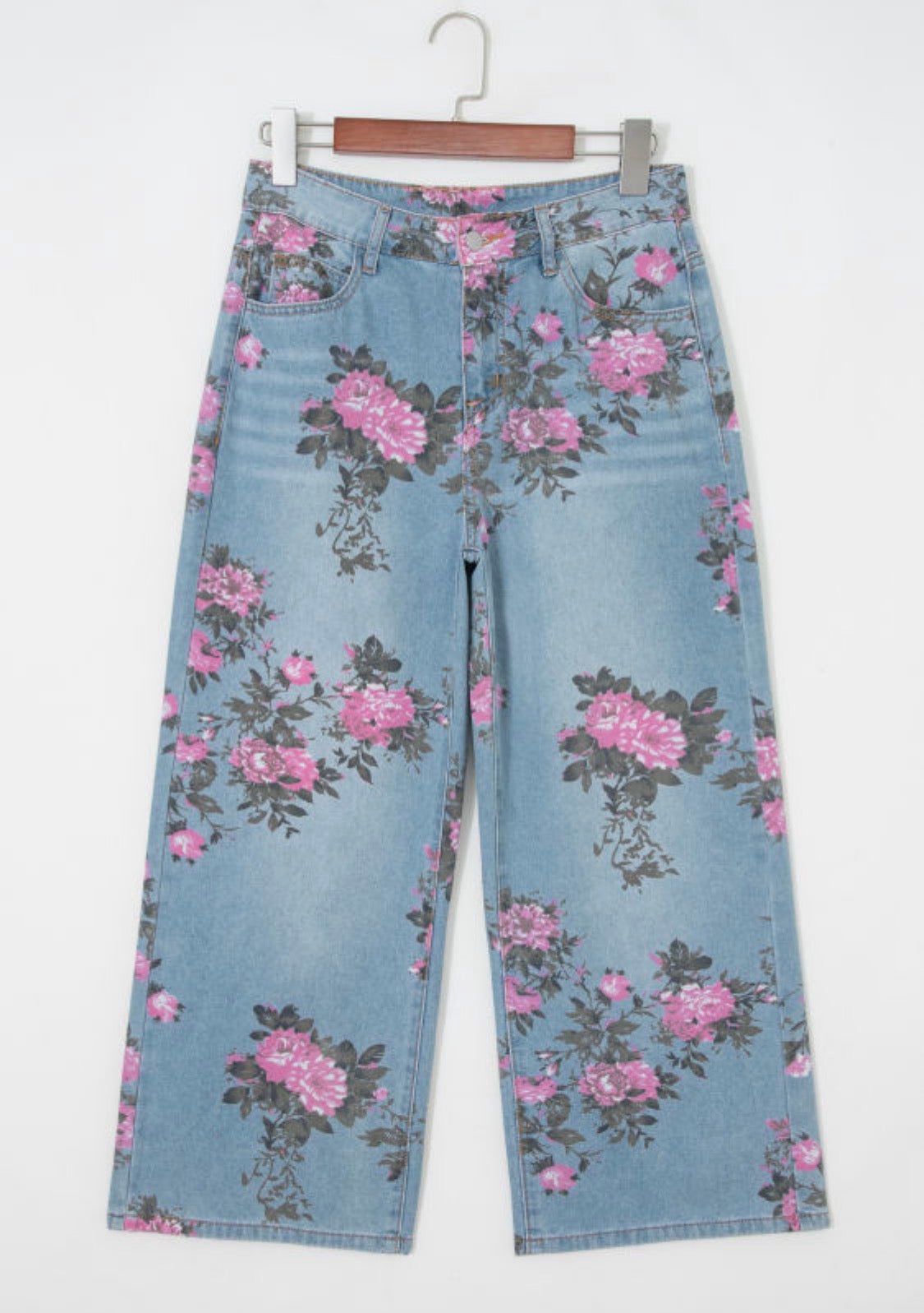 Floral Blue Jean Pant