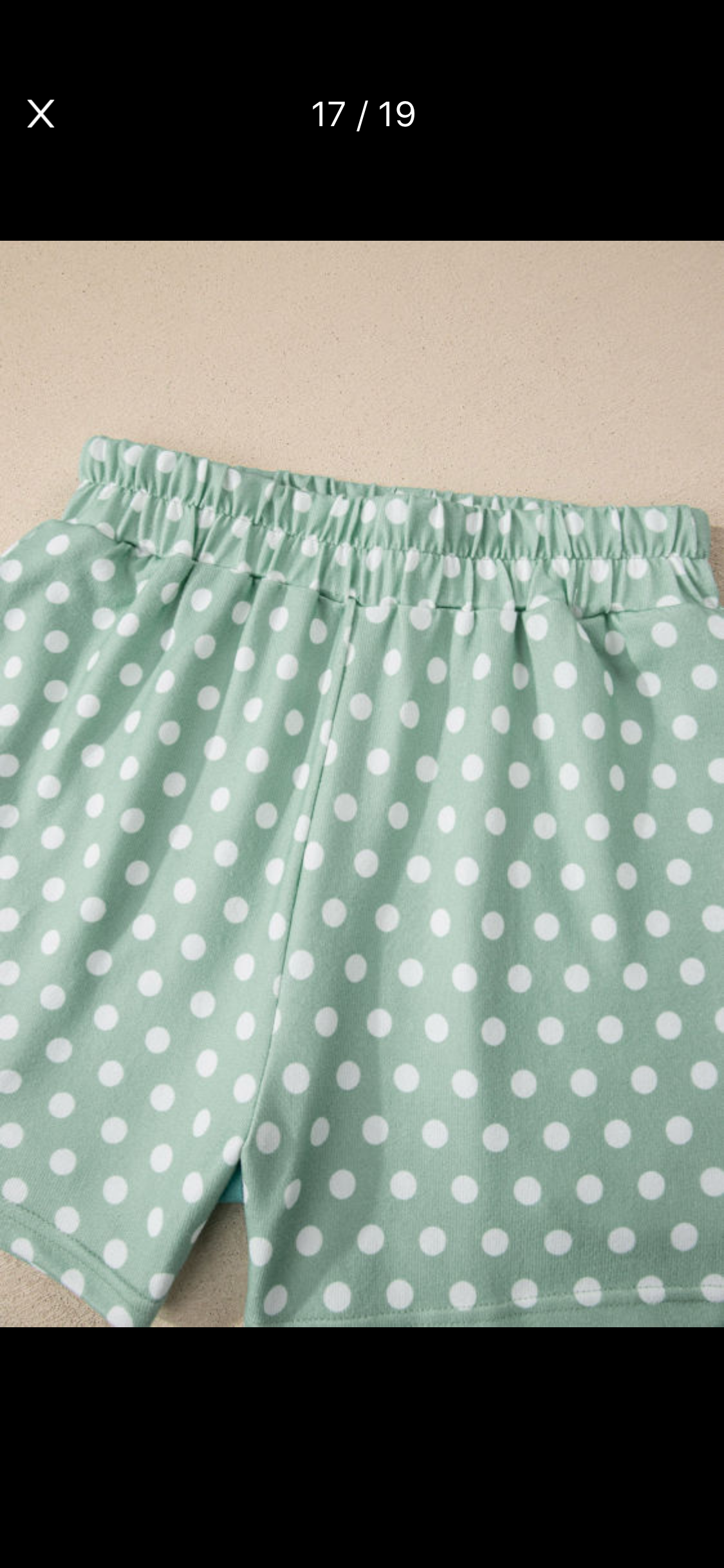 Green Polka Dot Two Piece Set