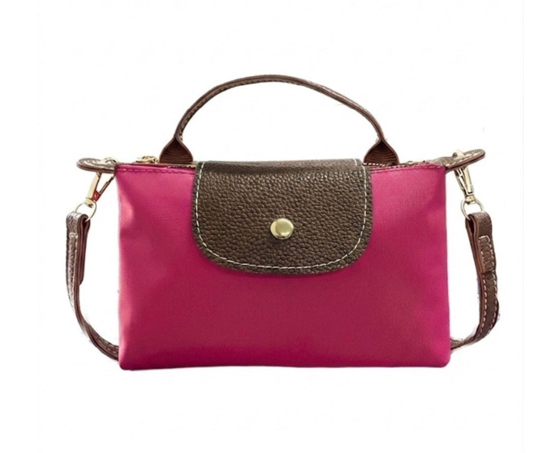 TRENDY COLOR BLOCK FLAP MINI HANDBAG