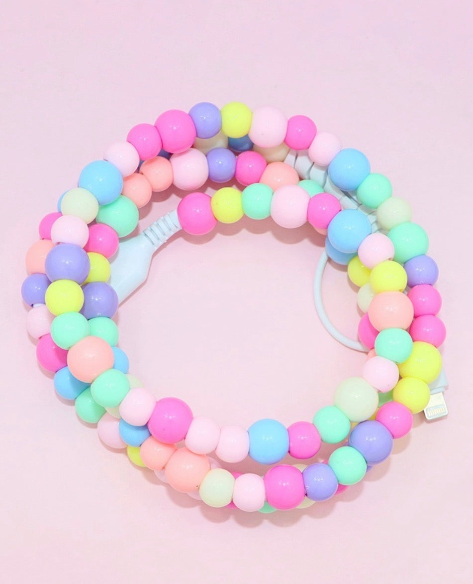TIK TOK BEADED DUAL USB FAST CHARGING CABLE