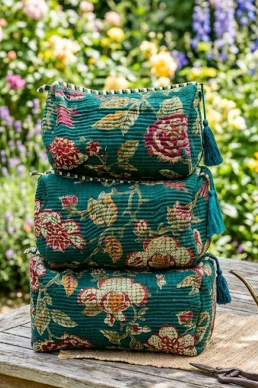 Quilted Makeup/Toiletry Bag