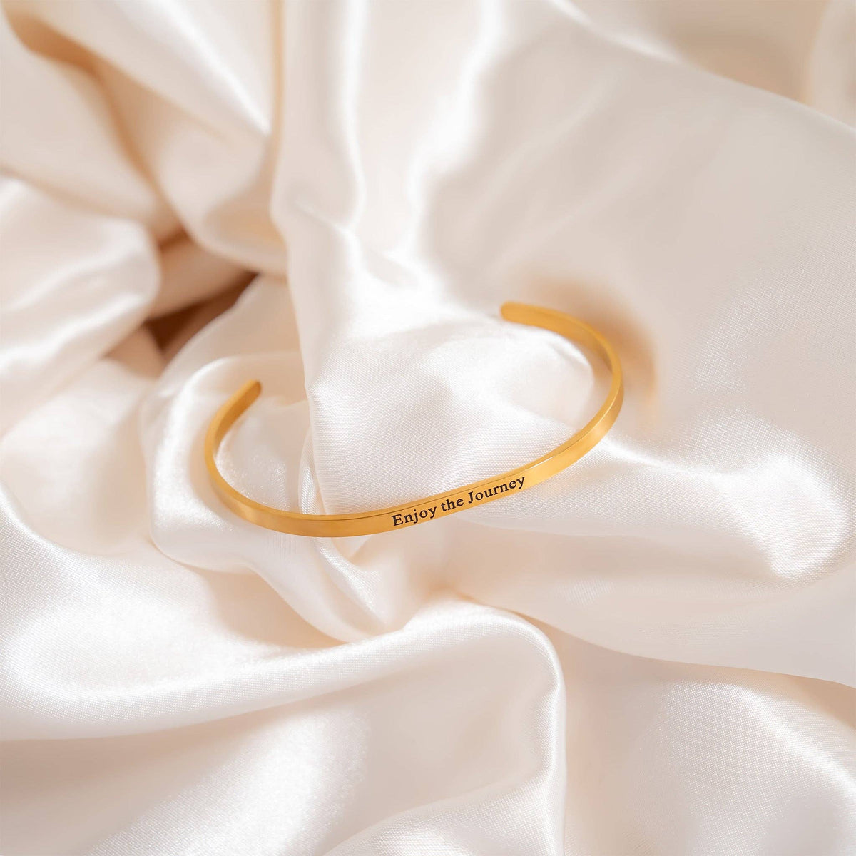 Enjoy the Journey Engraved Bangle Bracelet