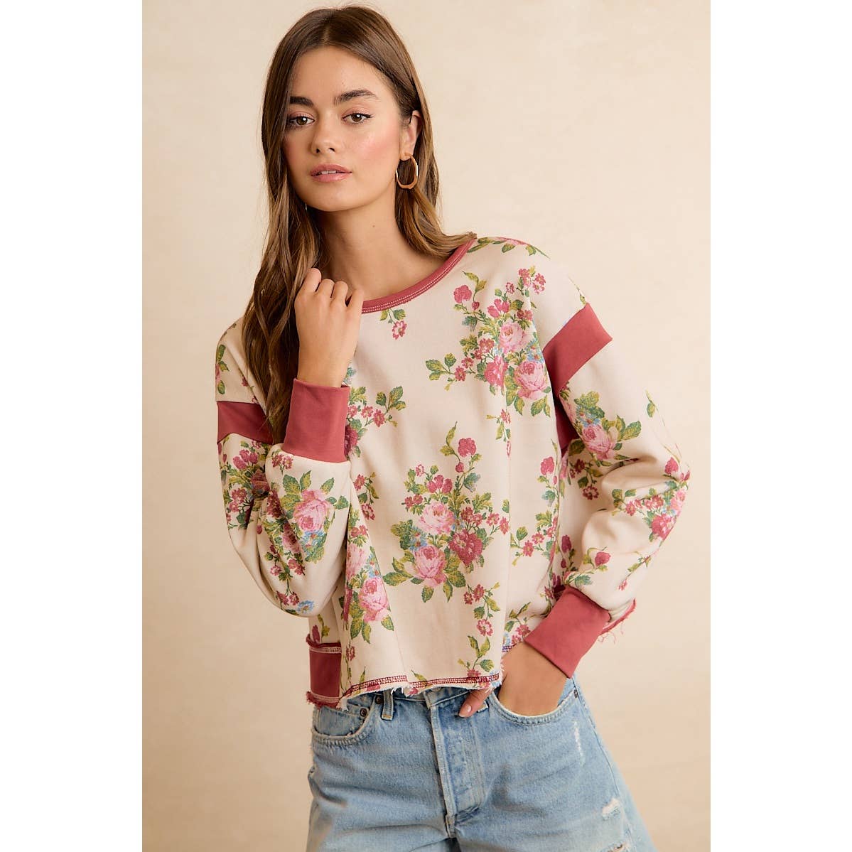 Cozy Blooms Open-Back Top