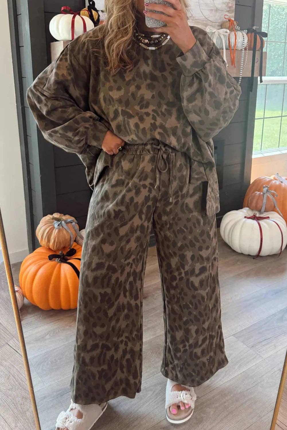 Wildly Cozy Leopard Lounge Set
