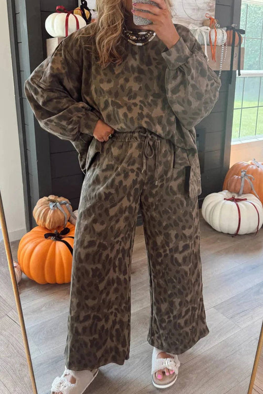 Wildly Cozy Leopard Lounge Set