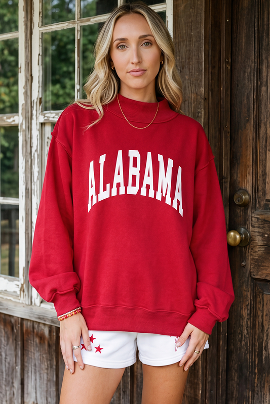 AL Double Side Printed High Neck Reversible Sweatshirt