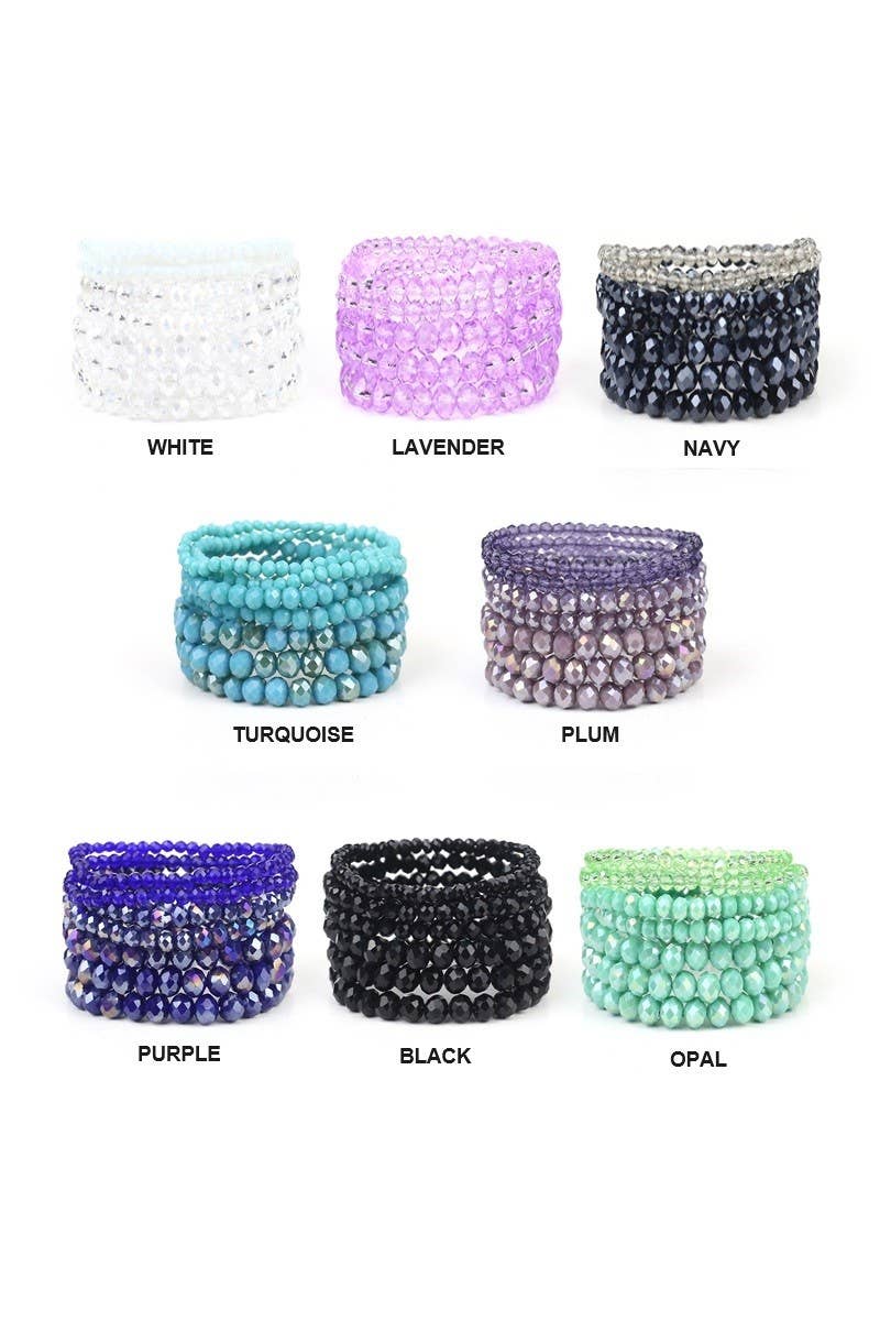 7 Pcs Multi-layer Stackable Beaded Bracelet