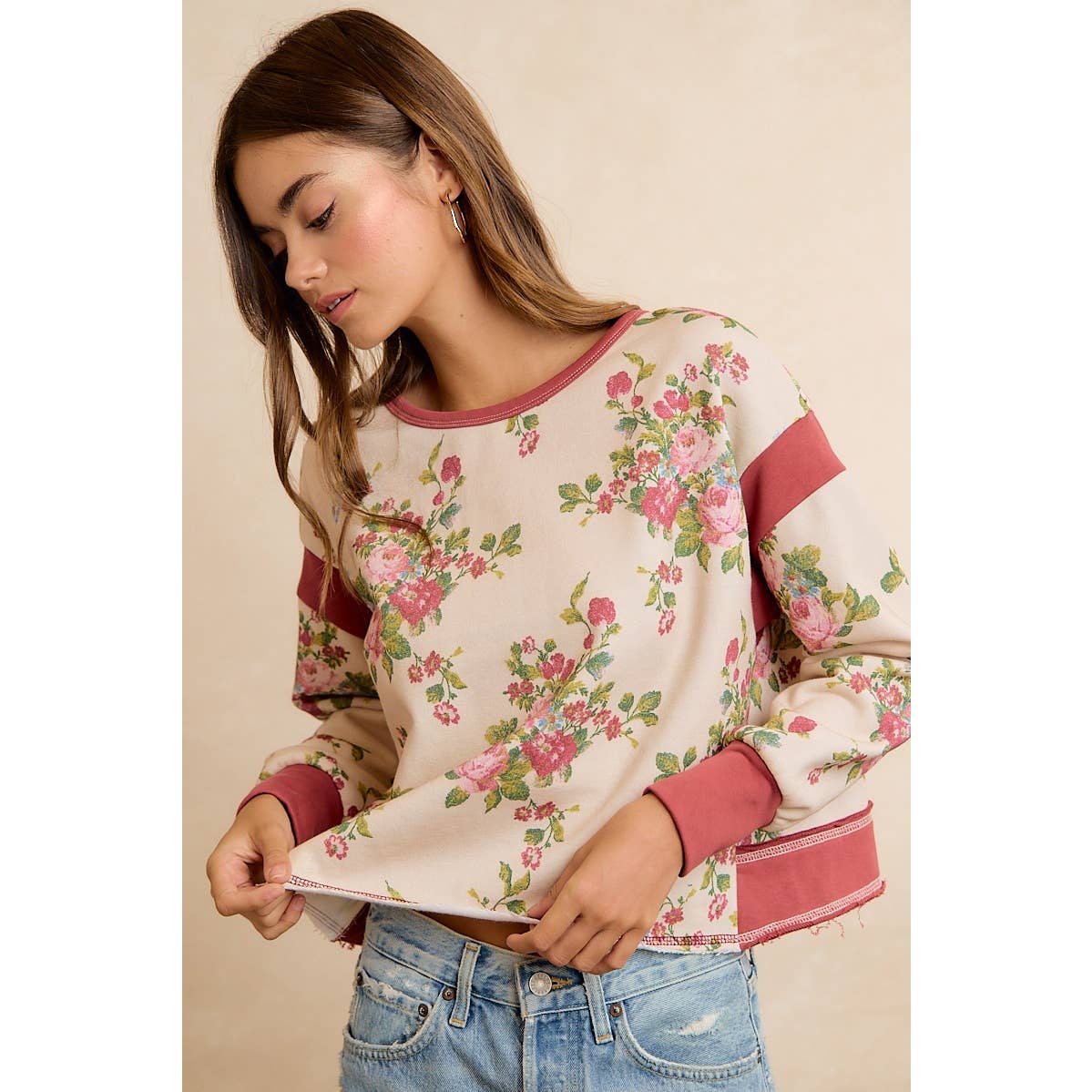 Cozy Blooms Open-Back Top
